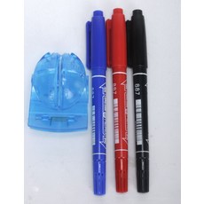 스마트큐어샵 골프공 라인카 패키지 금을 긋다 펜 그림 지니기 편리한 여러가지, 집게 타입 블루 _3펜꽂이산다