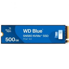 Western Digital 1TB WD Blue SN580 NVMe 내장 솔리드 스테이트 드라이브 SSD Gen4 x4 PCIe 16Gb/s M.2280 최대 4150MB/s, 500GB