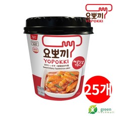 요뽀끼 매콤달콤 떡볶이컵, 140g, 25개