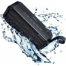 하이퍼기어 비스트 XL Rugged Portable IPX6 방수 방수 방수 마이크 내장 실외 무선 블루투스 스피커 아이폰 컴퓨터용 최고, 단일옵션