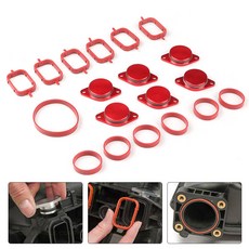 Bmw m57 6x33mm 자동 교체 부품 소용돌이 블랭크 플랩 수리 흡입 가스켓 키 블랭크 삭제 키트, 빨간색, 1개