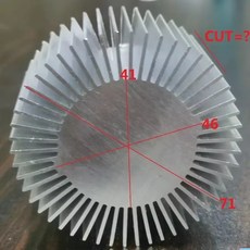 해바라기 방열판 알루미늄 합금 원형 71x41mm LED Cob 쿨러 냉각, [05] heigth 10mm