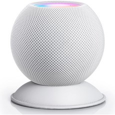 TopMade Homepod Mini 스탠드 - Apple HomePod 액세서리용 테이블 홀더 데스크탑 브래킷과 호환되는 가죽 스피커 스크래치 방지 미끄럼 패드 공간 절약, [02] "B-화이트"