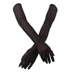 Elastic Transparent Sunscreen Sexy Driving Gloves Women Gloves Ultra Thin Dress Mittens Sheer Tulle, 없음, 1개