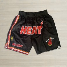 농구반바지 NBA 농구바지 쇼츠 5부 유니폼 운동복, 1, 히트 블랙