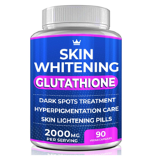 Glutathione Whitening Pills 2000mg 글루타티온 v 효과적인 피부 미백 보충제 다크 스팟 기미 및 여드름 흉터 과색소 침착 치료 노화 방지 항산화제, 90 정