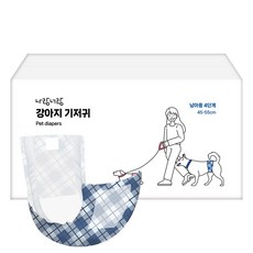 나랑너랑 남아용 강아지 기저귀, 대형, 1개, 100개입 - 대형견기저귀