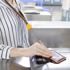 [C.L] 대기업 사원증 카드지갑 넥스트랩 와이어 카드목걸이 오토릴 대기업 사원증홀더 목걸이줄 카드목걸이 길이조절 출입증 카드 사원증 와이어 목걸이지갑, 브라운