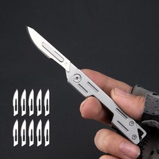 초경량 EDC 접이식 휴대용 칼 유틸리티 나이프, 플라스틱 재질, 2개
