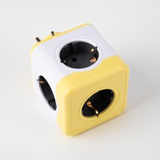 파워큐브V2 5구 오리지널 고용량 디자인 멀티탭, 0cm, 옐로우, 1개