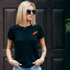 일루미녹스 여성 블랙 루즈핏 라운드 티셔츠