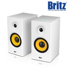브리츠 BR-R607BT 화이트 2채널 북쉘프 블루투스 스피커