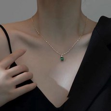 스퀘어다이아몬드목걸이