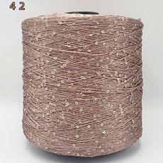라라뜨개 글리터 팬시 원사 스팽글 핸드 크로셰 실 뜨게 의류 바느질 500G, 35) 42, 42