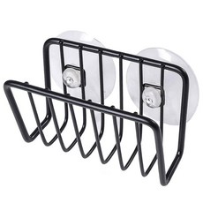 벽걸이 및 흡입 거치대 방지 스크러버 방수 스폰지 정리함 녹 보관용 싱크대 주방 다리미, 1pc Black, 1개