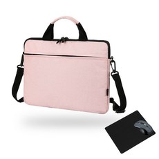 썸바잉 심플 비즈니스 노트북 서류가방 + 마우스패드, 핑크