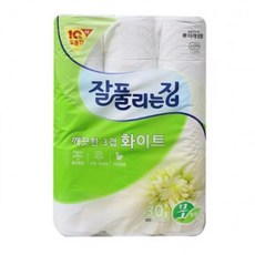 LBI50703530롤 화이트 잘풀리는집 -TJ/화장지/티슈/휴지/두루마리화장지/두루마리티슈/두루마리휴지/휴지 3겹 깨끗한, 1