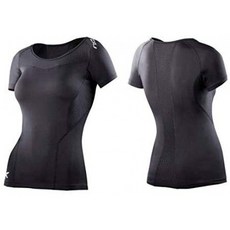 2XU 여성 압축 짧은 소매 톱 블랙 (BLK / BLK) XL