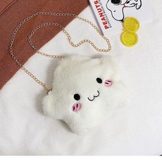 뽀글이 토트백 일본 캐릭터 큐티걸 파우치 서양풍 비주얼숄더백