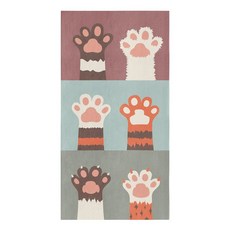 고양이 차 행주 키친크로스 흑백 타올 귀여운 애완 타월 핸드 아트 청소 동물 주방 물 수건 흡수, LEX07342, 1pc 45x75cm, 1개