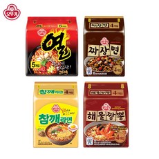 오뚜기 열라면5p+짜장면4p+해물짬뽕4p+참깨라면4p 세트, 1세트