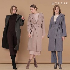[신세계TV쇼핑][20FW신상특가] 예쎄(YESSE) 후드 숄 카라 울 코트