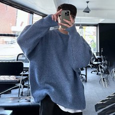 네버두와이 부들부들 라운드 오버핏 니트