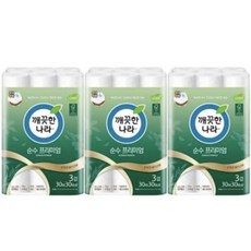 깨끗한나라 순수 프리미엄 더 퍼스트 30m (30롤) [3팩], 3개, 30개입