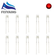100pcs 3mm 2 핀 플랫 탑 화이트 레드 옐로우 블루 그린 광각 발광 다이오드 램프 LED