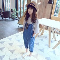 린넨멜빵반바지