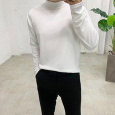 스트릿제이 겨울 모크넥 반폴라 긴팔 티셔츠