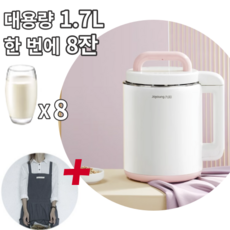 두두랑 대용량 두유 제조기 두유기 1.7L 죽기계 메이커 콩물 자동세척 간편한 사용