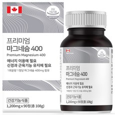 힐링팩토리 프리미엄 마그네슘 400 90정 3개월, 1개, 1200mg