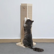 수직스크래쳐 대형스크래쳐 75cm 원목 코너스크래쳐