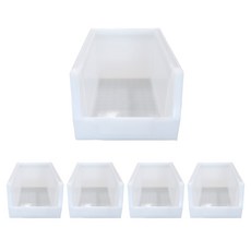 뉴플라스틱 부품상자 2호 부품 박스 보관함 정리함 공구함 5개 1세트, 부품2호_흰색(5개묶음)