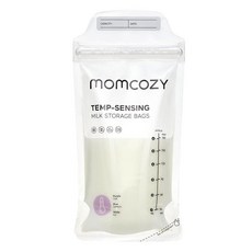 [해외직구] Momcozy 모유 보관 가방 모유 수유용 온도 감지 변색 우유 보관 가방 일회용 우유 보관 가방 170.1g(6온스) 셀프 스탠딩 누출 방지 우유 냉동고 보관