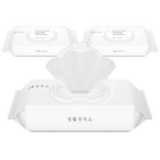 생활공작소 베이킹소다 물티슈 70매 3개, 60g, 70개입