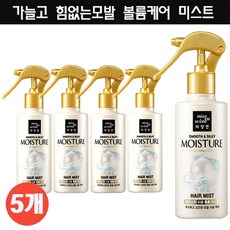 미쟝센 푸석 건조한 모발용 hair mist 수분가득 모이스쳐 미스트 스무스&실키 헤어미스트, 5개