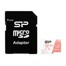 실리콘파워 micro SDXC SD카드 Class10 Superior UHS-I U3 A1 V30 64GB/128GB/256GB/512GB/1TB, 128GB