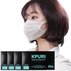 케이퓨리 귀편한 숨쉬기편한 마스크 대형 KF80, 50매, 4개, 흰색