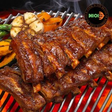 [케이쿡] 숯불구이향 바베큐 폭립 400g x 8팩, 상세 설명 참조