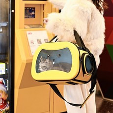 고양이 이동장 이동식캐리어 튼튼한 가방 숄더백, 1개, 블랙