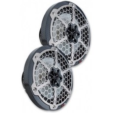 DS18 CF8 탄소섬유 마린 스피커 - 8" 2-Way 450W Max 150W RMS 100% UV 안정화 IP65 마린 등급 사양 4Ω 통합 RGB LED, 단일옵션