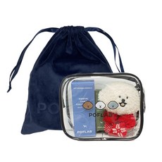 포프랩 강아지 고양이 발바닥 보습제 풋밤 치약 목도리 삑삑이 인형 크리스마스 선물주머니, 1개