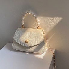 여성 캐주얼 벨벳 진주 미니백