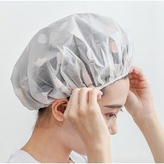 콘티G 세안용 샤워캡 세안용 비닐헤어캡, 세안용 샤워캡 염색 헤어 밴드 용비닐 모자 미용실비 [AIP579], 1개