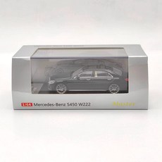Master 1:64 for Mercedes-Benz S350 W222 Diecast Toys Car Models Collection Gifts Limited Edition (Bl, 01 Black, 1개