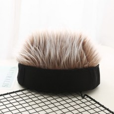 가발 썬캡 골프 나들이 가발모자 털 달린 헤어 일체형 캡 자외선 차단 남성 개성 패션