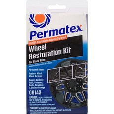 Permatex 09143 휠 복원 키트 - 검은색 하기 Do It Yourself 키트는 커브 사이드 발진 부식 스커프를 한 매력적이지 않은 손상을 외관으로 수리 - 휠복원키트