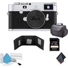 Leica M10-P 디지털 거리계 카메라 24MP (실버 크롬 | 20022)-128GB 메모리 카드 번들 등, 단일옵션